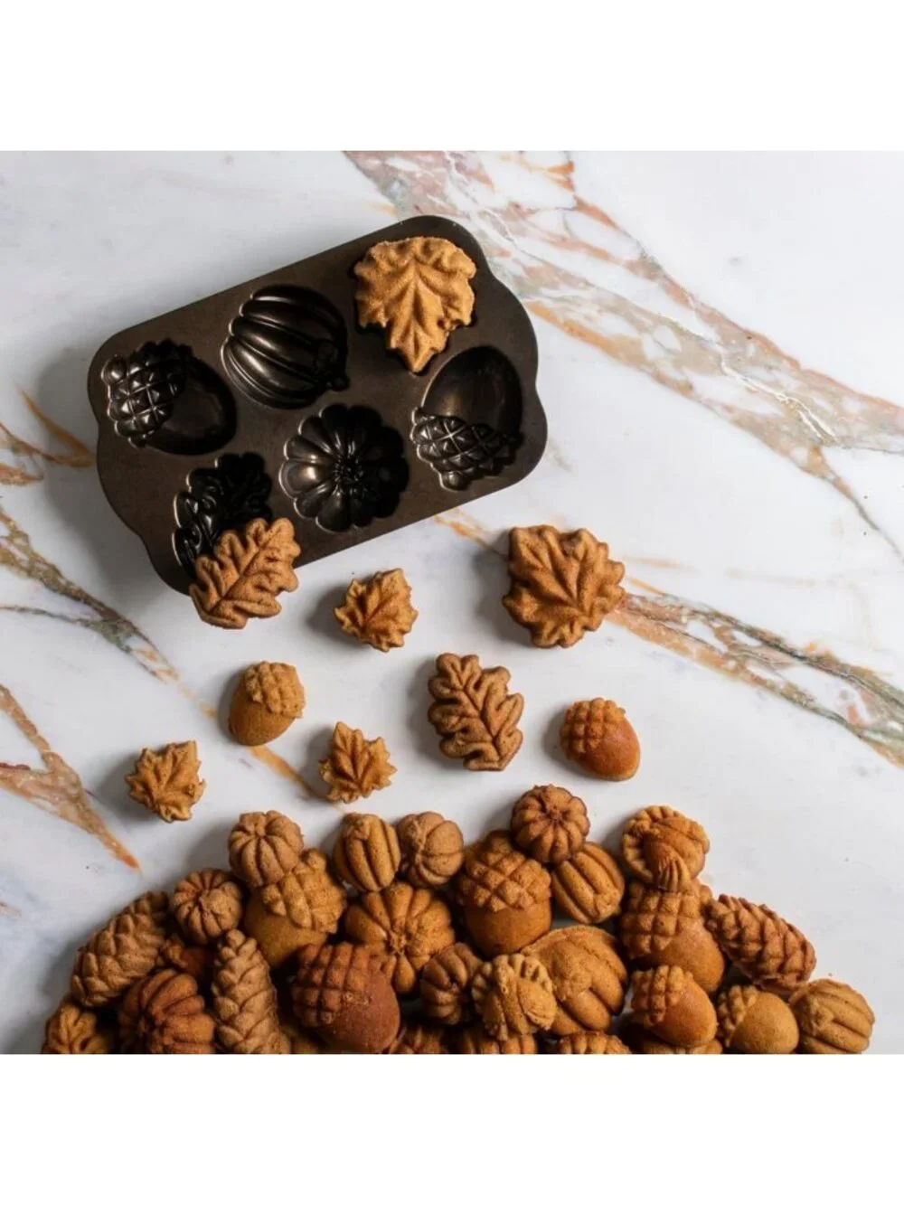 Autumn Treats Baking Pan - Nonstick Bronze Bakeware for Fall Desserts